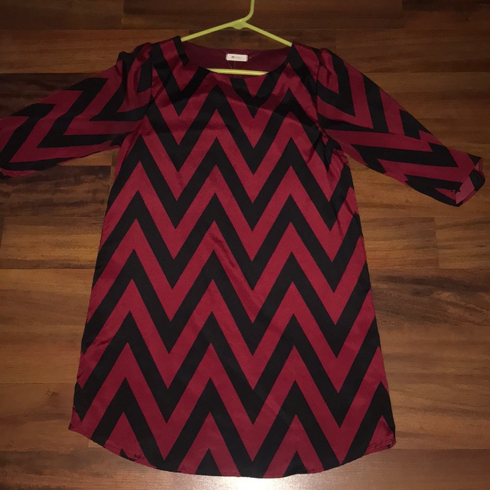 Red and black dress